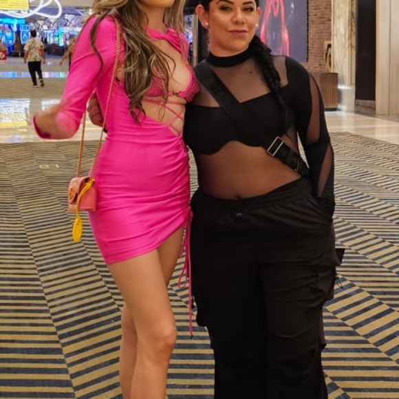 Dundas pink rhinestone dress - Picture 4 of 4